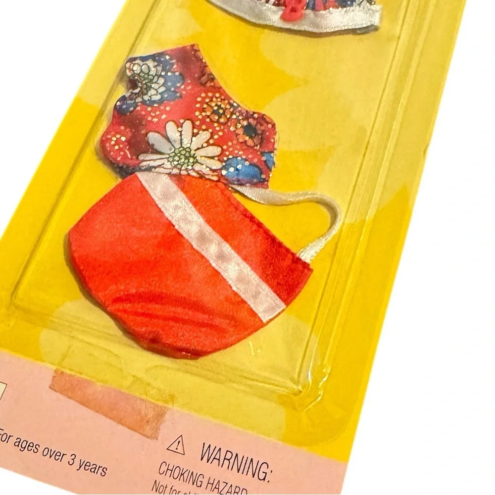 🔵 3/ $15 - Barbie Vibrant Sun & Sea Fashions Floral Fashion Set